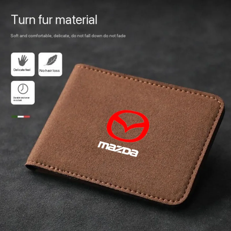 

Car Driving License Wallet ID Credit Card Holder for Mazda 6 3 CX5 5 2 323 CX7 Demio Atenza Axela MX5 CX30 CX3