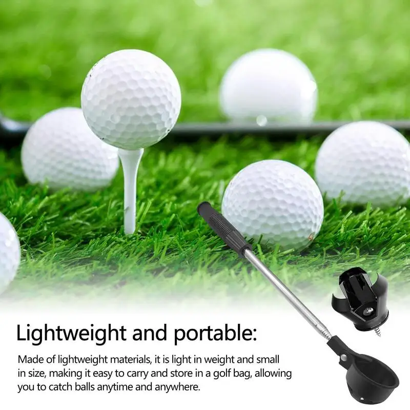 Golf Ball Picker Portable Telescopic Golf Ball Picker Stainless Steel Retractable Efficient Ball Picker Golf Accessories Easy