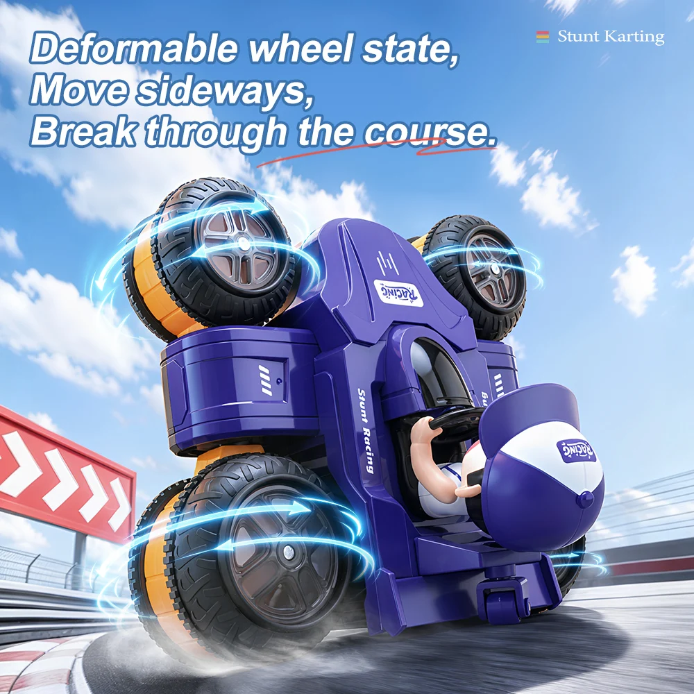 Remote Control Cars 2.4GHz Rc Stunt Cars for Kids 360°Rotating Double Sided Parent-child Racing Game for Boys Kids Outdoor Toys