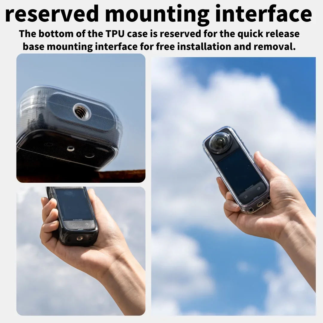 Insta360 X4 TPU Protective Soft Case with Airbag Anti-drop Anti-Scratch All-around Protector Cover For Insta 360 X 4 Accessories