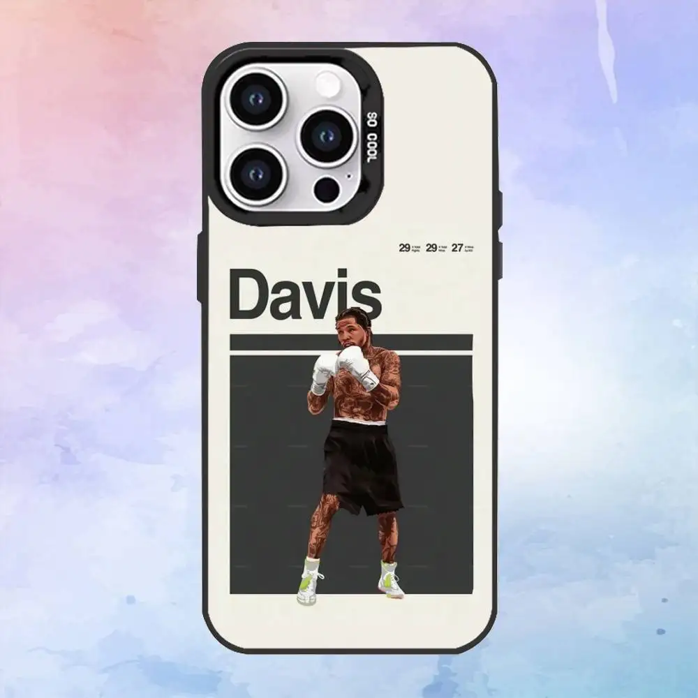 حافظة هاتف G-Gervonta Boxer D-Davis لهاتف iPhone17,16,15,14,13,12,11 Plus، Pro Max غطاء مقاوم للصدمات باللون الأسود غير اللامع #2