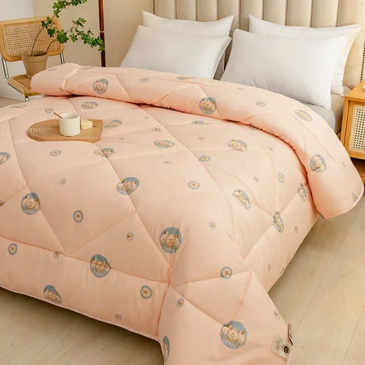 

Thiened Warm Woolen Quilt Autumn Winter New Sle Single Double Person Embroidered 00% Australian Wool Core Quilt Cover