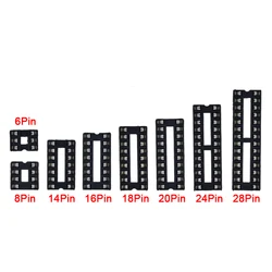 10pcs/lot 6P/8P/14P/16P/18P/20P/24P/28P DIP IC sockets Adaptor Solder Integrated Circuits sockets