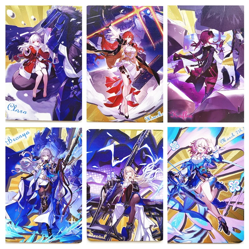 

63X88Mm Diy Self Made Honkai: Star Rail Bronya Clara Metal Collection Card March 7Th Female Game Character Kawaii Card