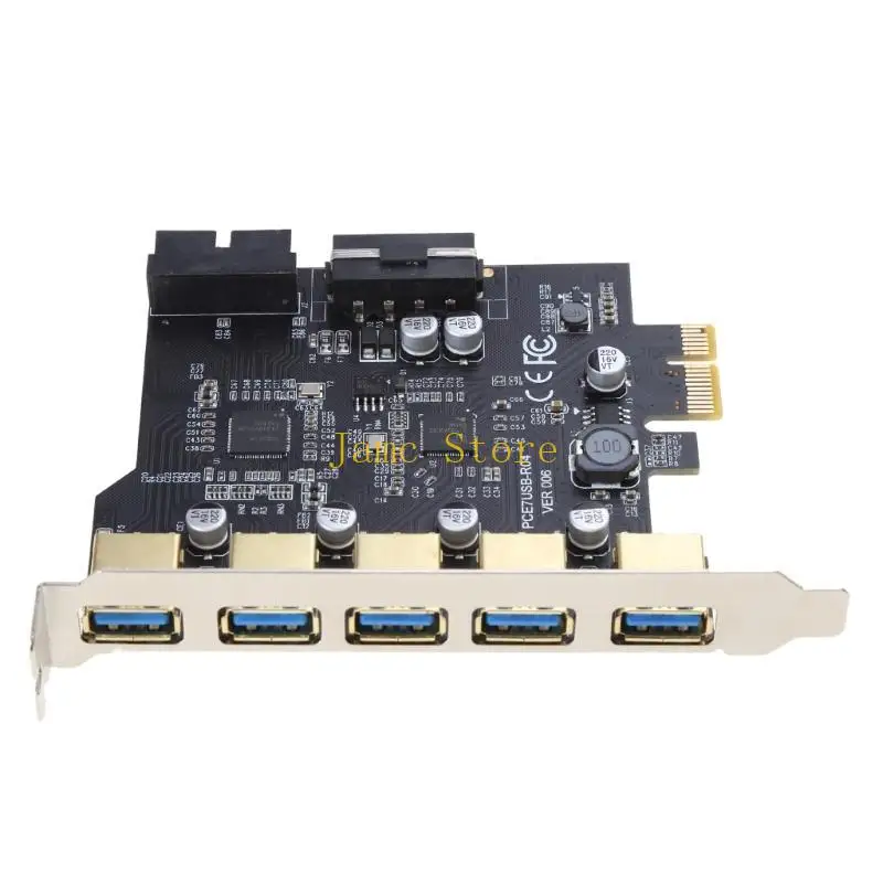 LX0B PCI-E A USB CARD EXPANSIÓN 7 POR POR PCI For Express Add In Tard Interno USB interno