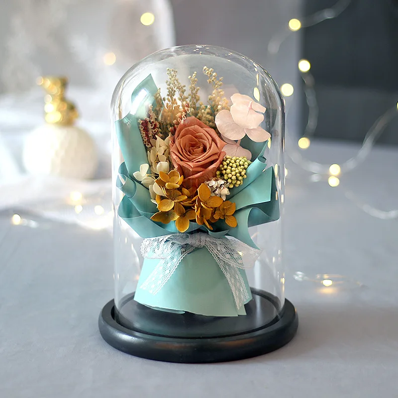 Free Shipping Diameter=12cm Height=12cm 15cm 18cm 20cm 22cm 26cm 30cm 35cm Glass Dome Decoration Black Base Cover Wedding Gift