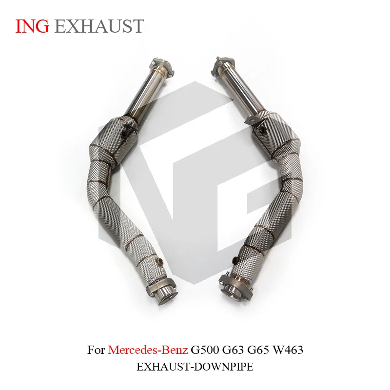 ING SS304 Downpipe for Mercedes Benz G63 G500 G550 5.5t v8 Catalytics Header System Nozzle Engine Exhaust Performance System