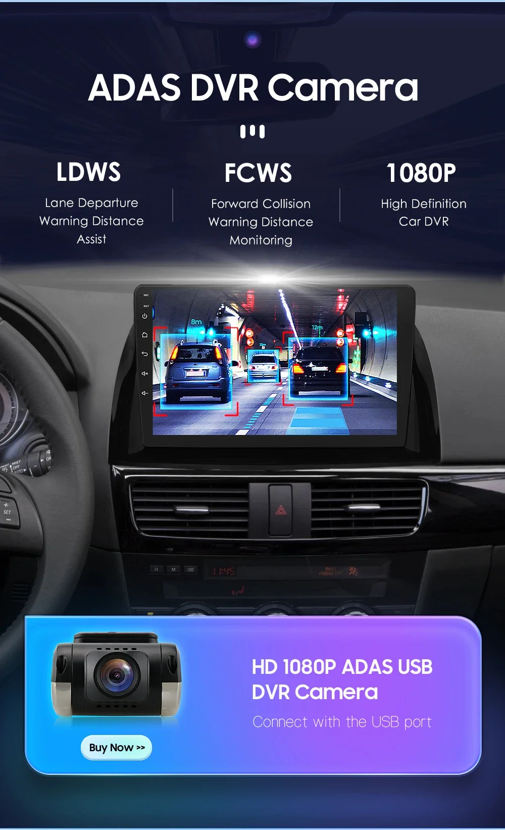 10,1" Hizpo 2Din Android13 Autoradio für Mazda CX-5 2012 - 2015 DSP RDS GPS Navigation BT 4G Android Auto CarPlay 360 ° CAM – Detail 34