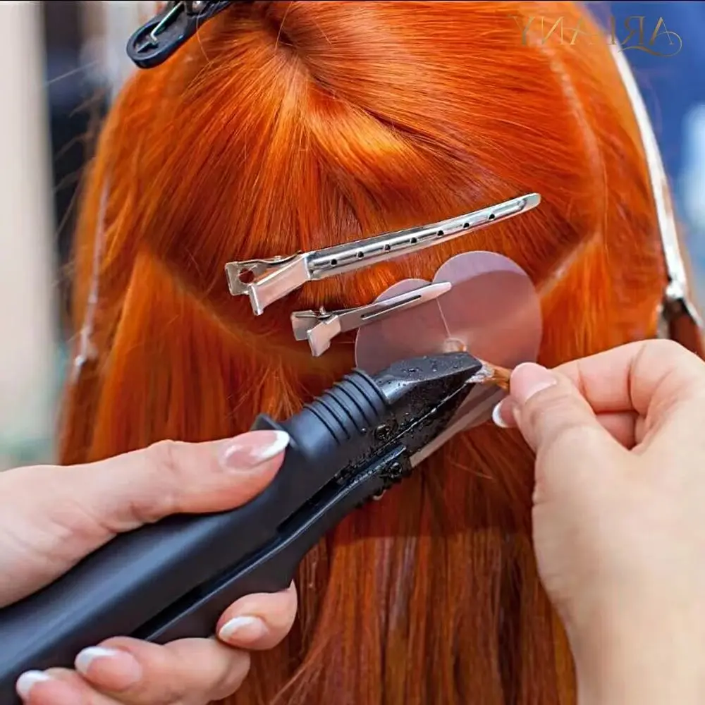 アーラニー ヘアエクステンション コネクター フュージョン ケラチン ヒートツール 温度調節可能 ヒートワンド メルティングツール フラットスクエアチップ