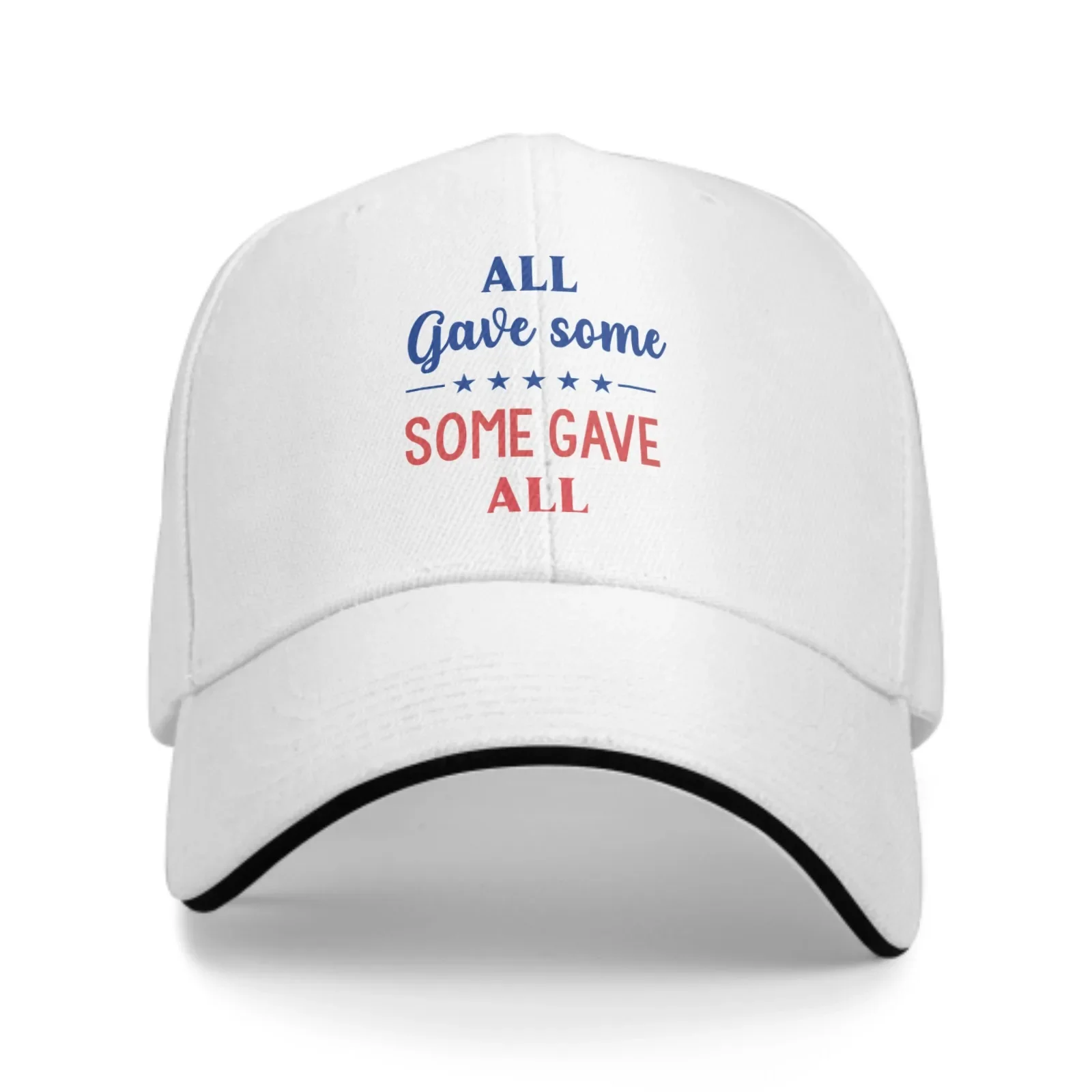 All Gave Some Some Gave All Adjustable Women Men Back Closure Caps Washed Sandwich Caps Sports Outdoor Baseball Hat