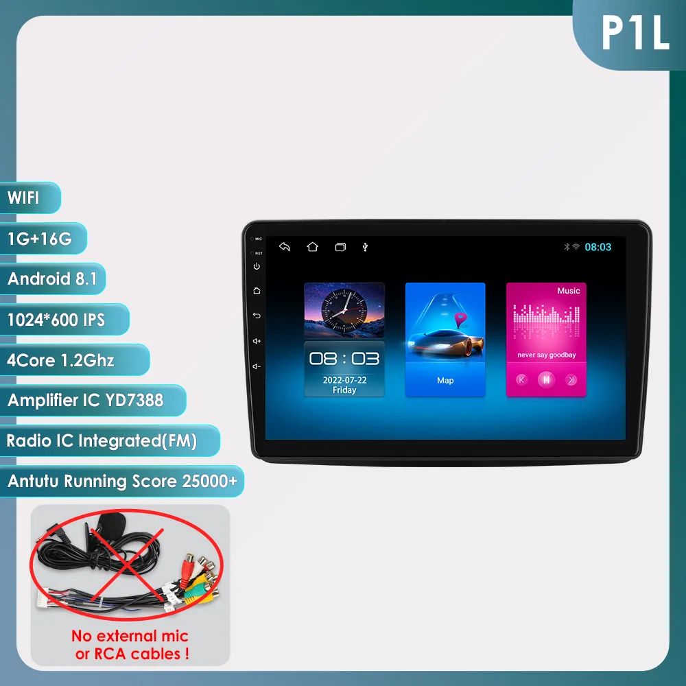 Draadloze Carplay Android13 Autoradio Voor Fiat Panda 2003-2012 Auto Multimedia GPS Speler 4G-LET 2din autoradio 7862 360 Camera - afbeelding 1
