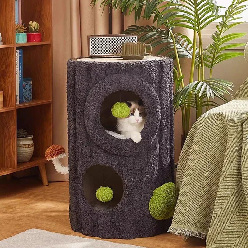 Diseñadores originalidad árbol para gatos taburete moderno Hotel gato rascador poste escalada pared cuerda de Sisal productos para mascotas Árbol Gato FYCT