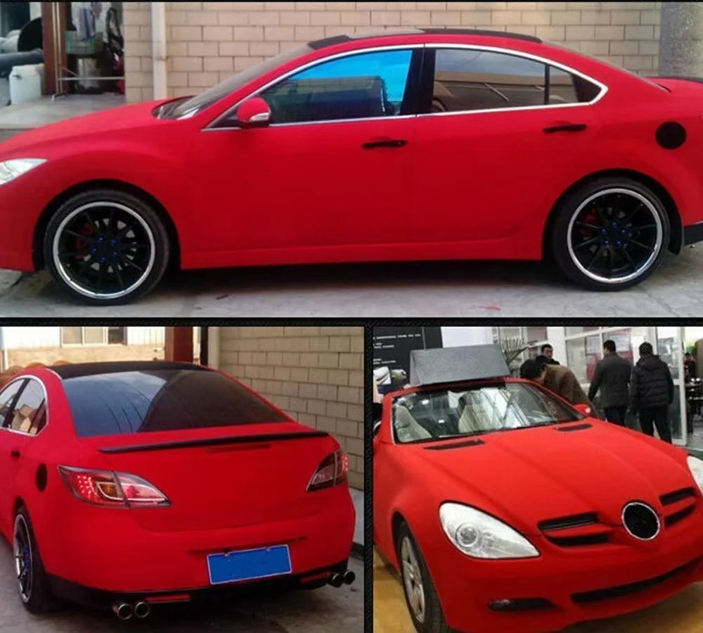 Schwarzer Samt Vinyl Car Wrap – Console Skin Wrap Bewertung und Preis