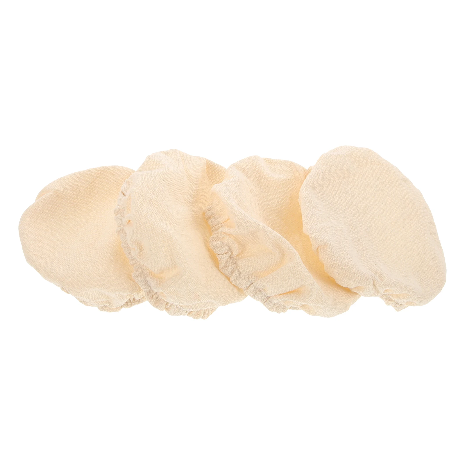 

4 Pcs Jar Cloth Covers for Glass Bottles 6 7 5CM Diameter Sealed Lid Kitchen Storage Beige Anti Dust Mosquito Proof Food