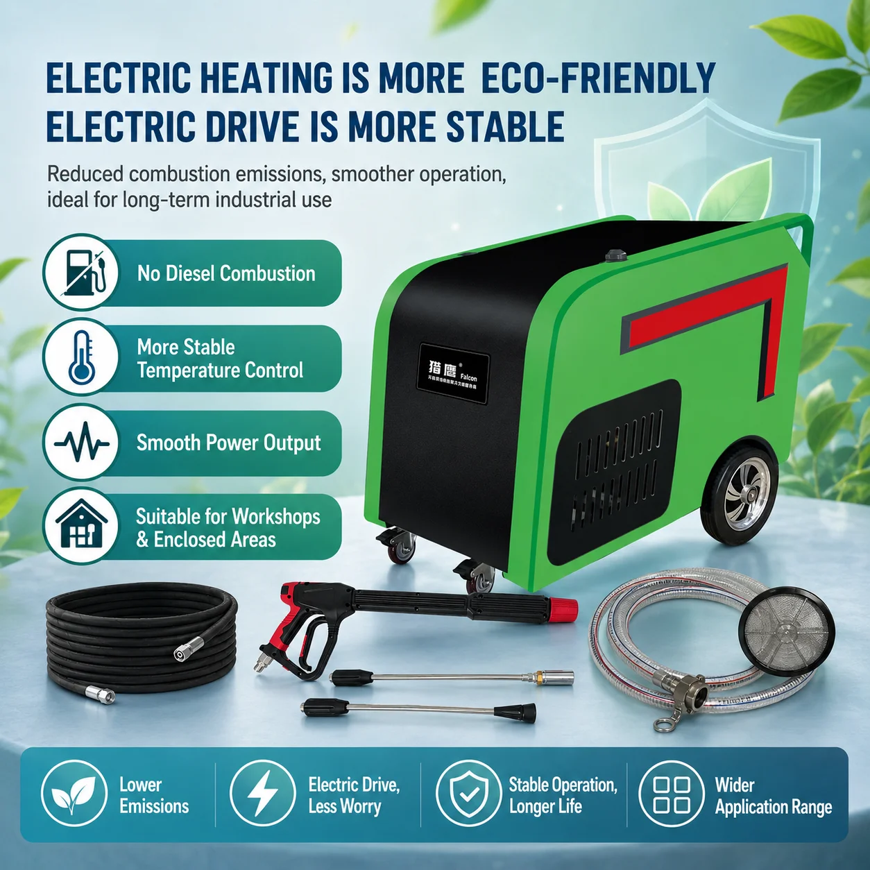 Industrial Electric Hot Water High Pressure Washer Heavy Oil Stain Cleaning Pressure Cleaner Machine