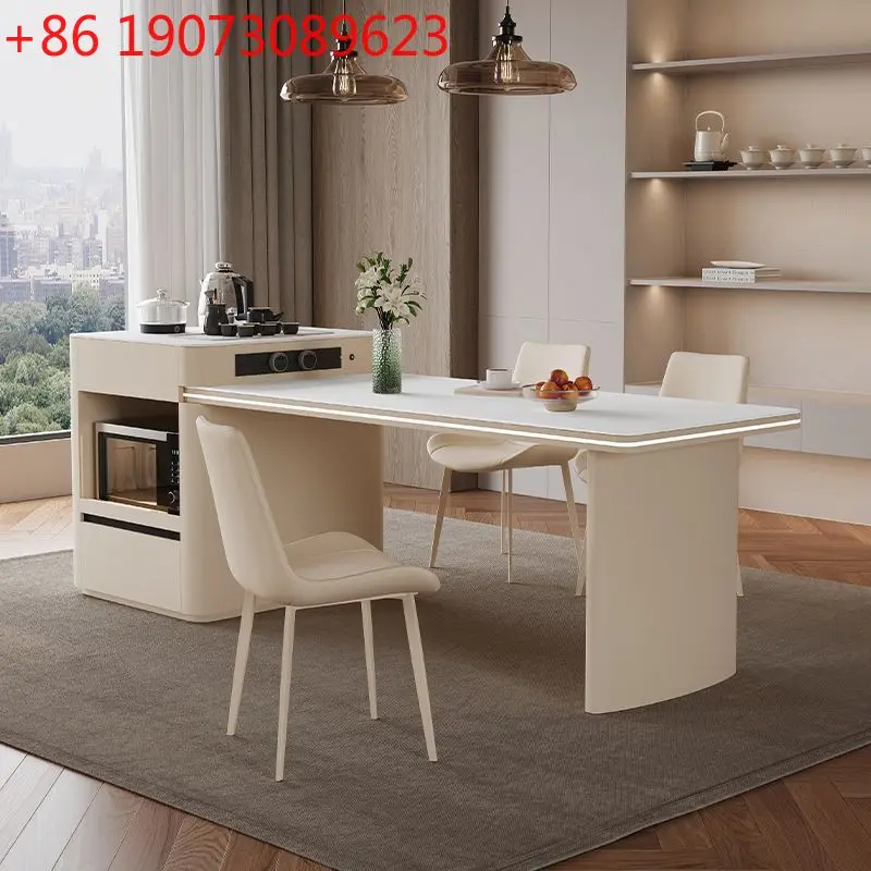 

Островный стол, простой бытовой интегрированный выдвижной кухонный остров из каменной плиты, многофункциональный