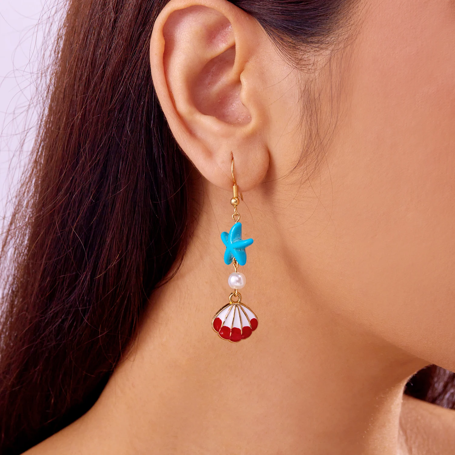 Exquisite handgemachte Muschel Seestern Anhänger Ohrringe für Frauen Böhmen bunte Muschel Quaste Ohrringe Mode Party Schmuck Geschenke – Detail 15
