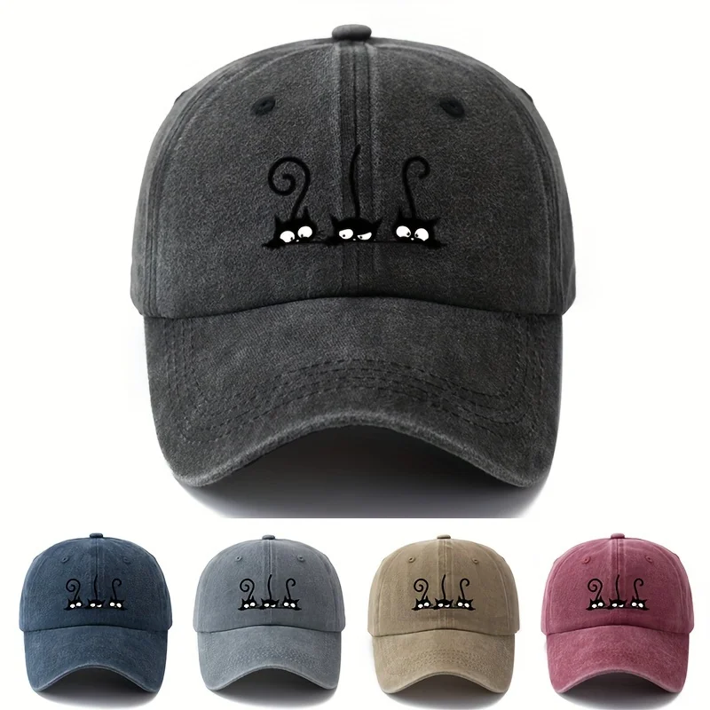 

Регулируемая бейсболка с принтом мультяшного кота, подходит как мужчинам, так и женщинам, идеально подходит для занятий спортом на открытом воздухе, для повседневной носки.