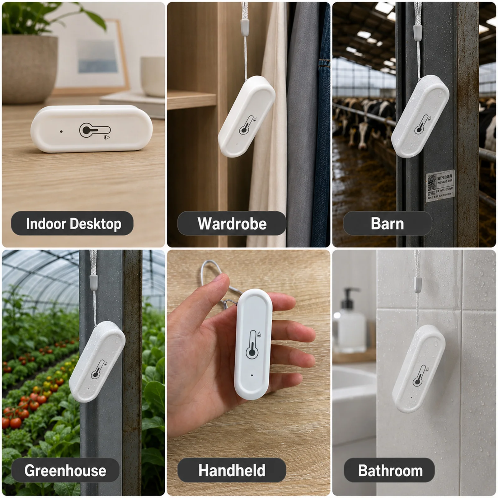 Tuya IP65 Waterproof Outdoor or Indoor WiFi Temperature Humidity Sensor Home Thermometer Compatible With Alexa Google Home Voice