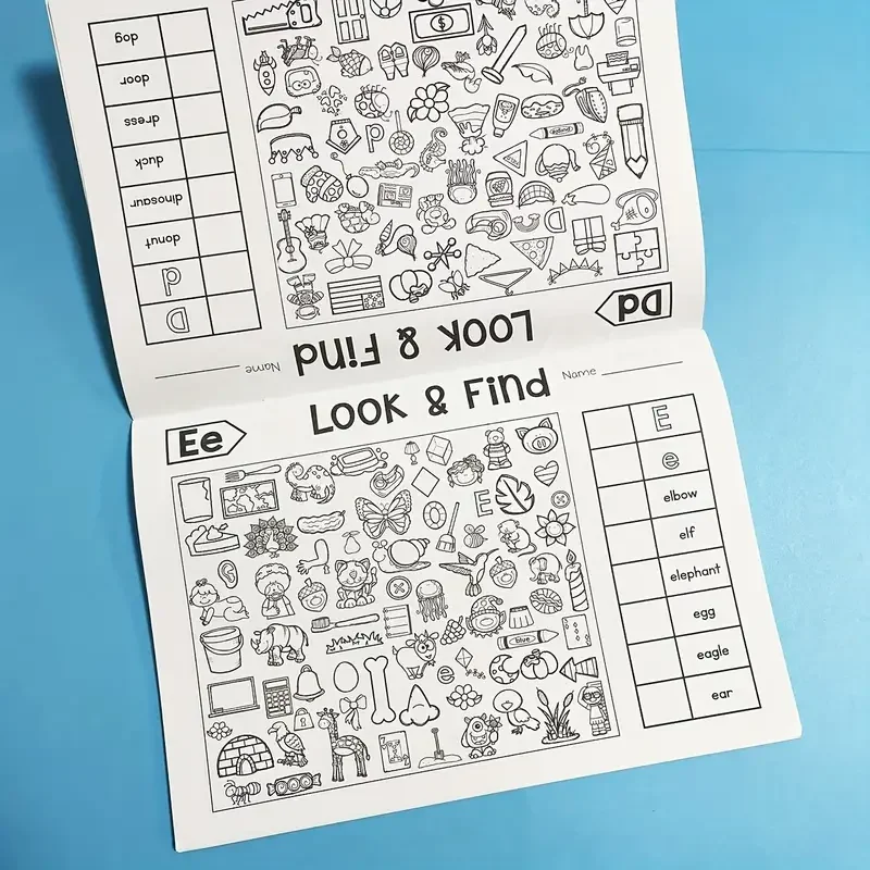 كتاب رسم مكون من 32 صفحة، ابحث عن الشكل/اللون، مصنف للأطفال، كتب تلوين، دفاتر كتابة، مستلزمات مدرسية مكتبية