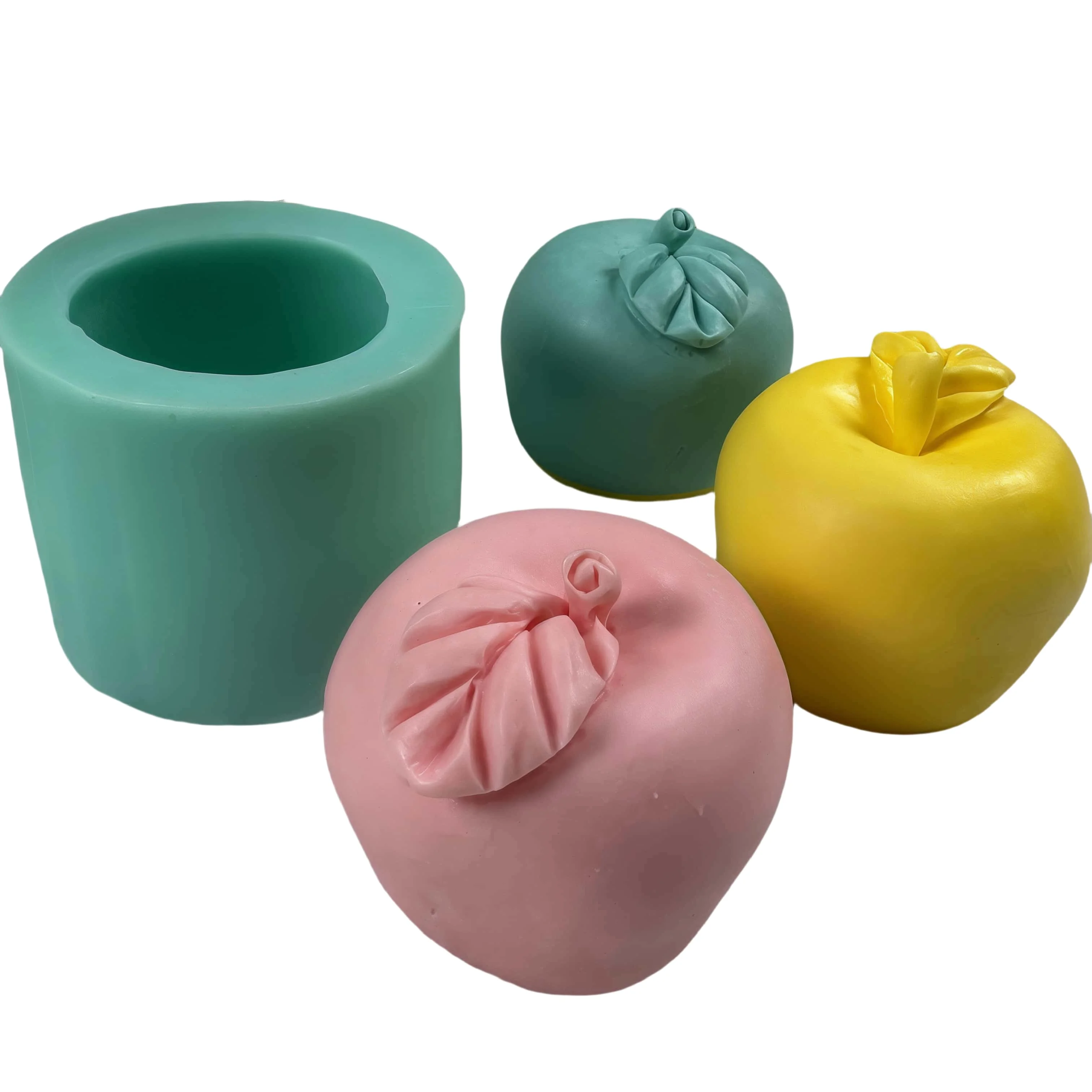 3D Apple Candle Soap Silicone Molds, Scented Wax Mould, Food Grade, Chocolate Cake Mold, Aromatherapy Gypsum Mold