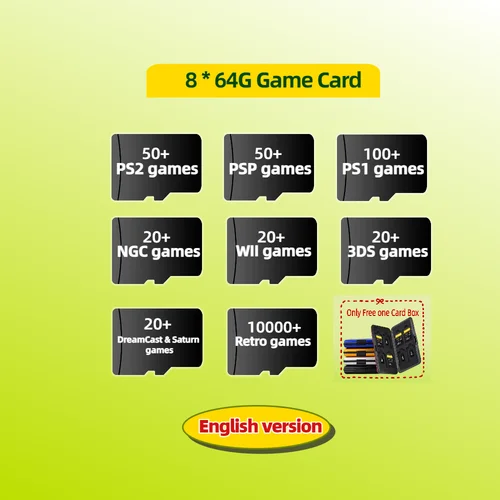 Imagen 2 del producto Tarjeta de juego de memoria para Anbernic RG556 RGCUBE versión en inglés Retro PS2 PSP juegos Android Gaming consola portátil tarjetas SD 64G