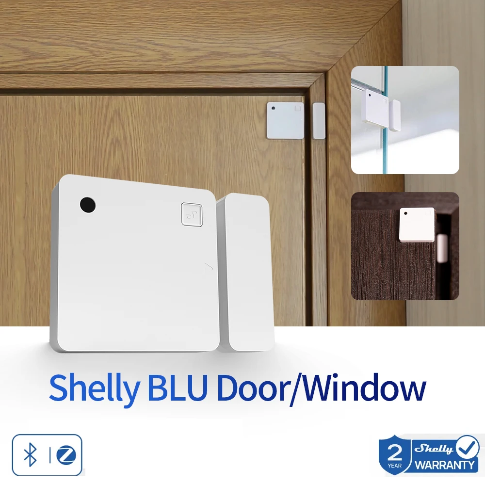 

Shelly BLU Door/Window ZB Zigbee Door Sensor Window Contact Sensor Open Closed Detector Smart Home Alarm Security Protection