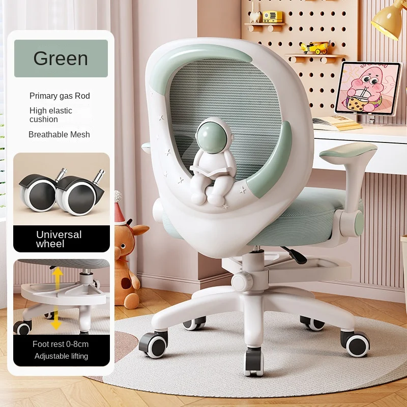 Children's Study Chair to Correct Sitting Posture of Primary School Students can Lift the Seat HomeBackrest Desk Writing Chair