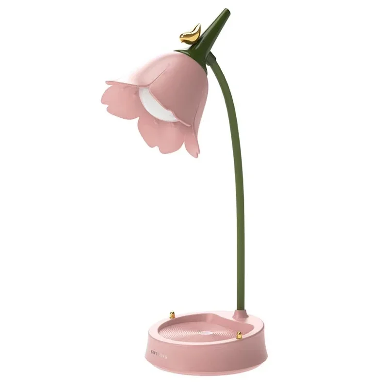 LED Flower Desk Lamp | Dimmable | Touch-Control Decorative Light | Eye-Protecting Desktop Reading Lamp | Bedroom Bedside Lamp