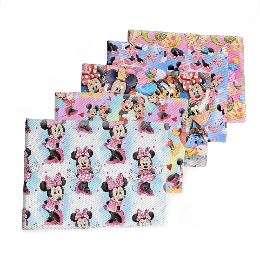 

50 X 145 CM Disney Cartoon Different Roles Pattern Printed Twill Fabric for Patchwork Quilting Fabrics
