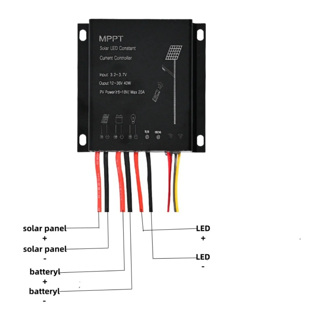 

6 В 18 В для солнечного контроллера уличного фонаря MPPT с дистанционным временем для наружного освещения и защиты от перезаряда