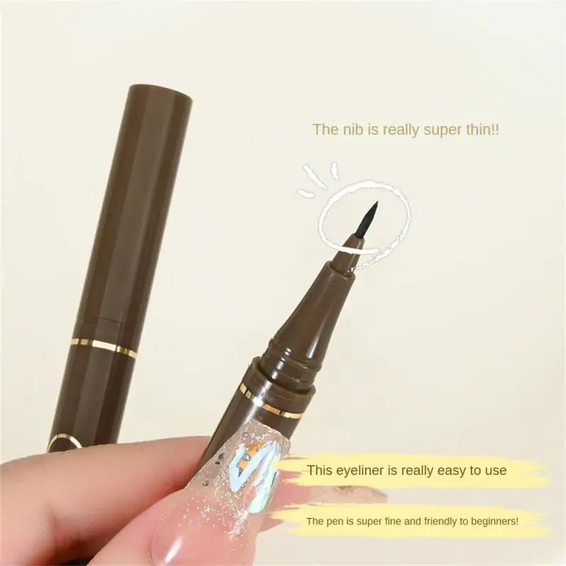 Penna per Eyeliner marrone Anti-sudore 4 codici di colore No Sizzy Eyeliner Pen Make-up Eyeliner Texture Fine e liscia penna per Eyeliner da 0.05mm