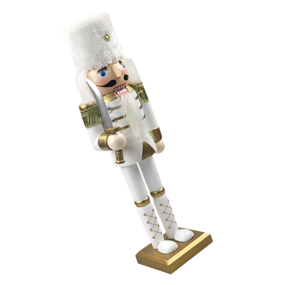 

Wooden Nutcracker Figurine 30cm Christmas Decor Sturdy Home nament HandPainted Craftsmanship Unique Xmas Gift Bedroom Living