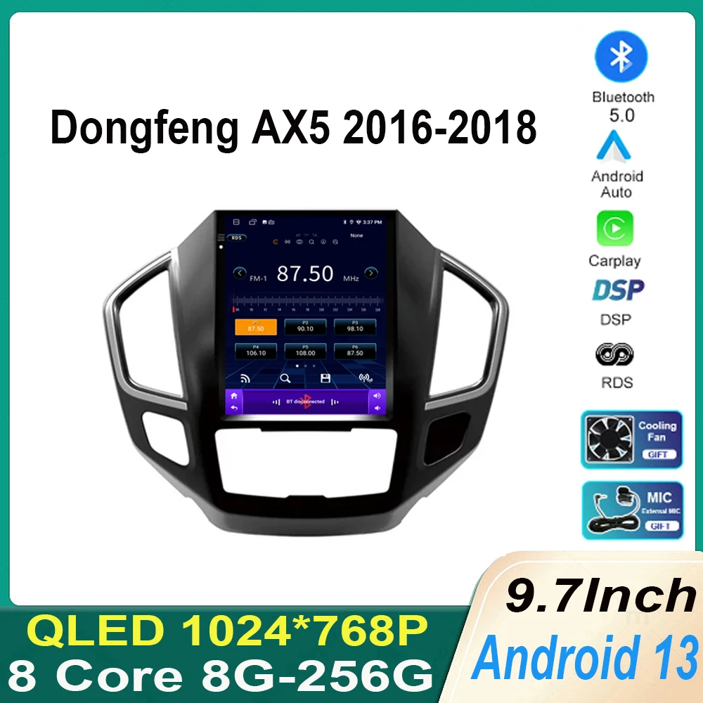 

For Dongfeng AX25 2016-2018 android 13 Car Radio GPS Navigation Multimedia Player Auto Stereo Carplay QLED BT WIFI DSP