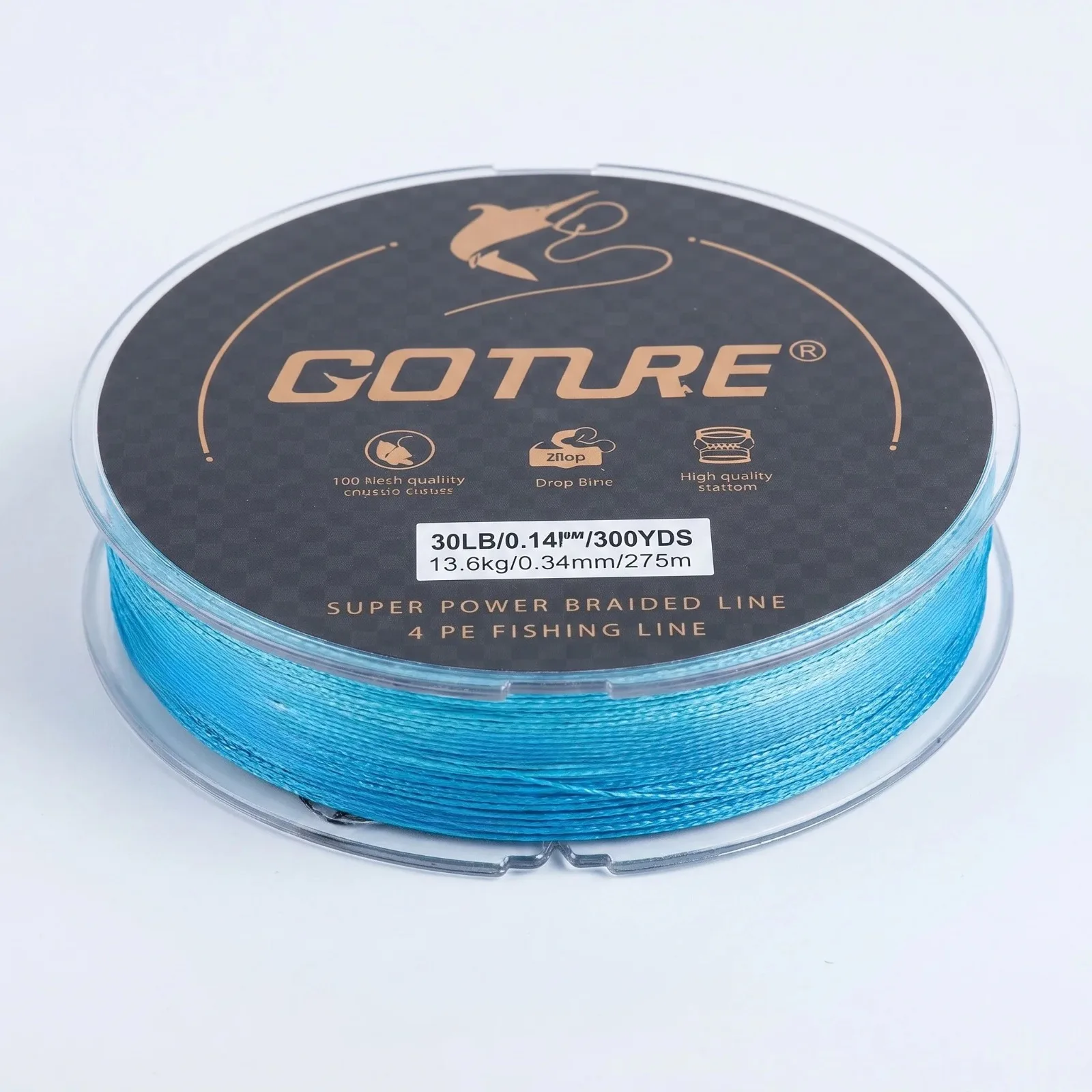 Goture Línea Trenzada PE 4 Hebras – Pesca Agua Dulce y Salada - imagen 2