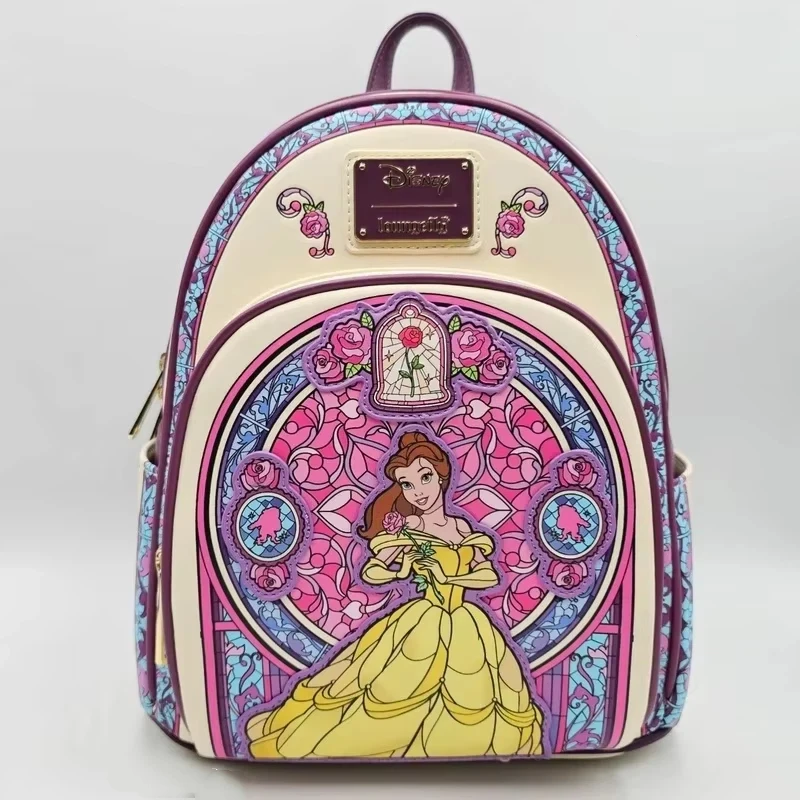 

Новый мини-рюкзак Loungefly Disney Beauty And The Beast Belle с витражами и портретом, Рождественский подарок
