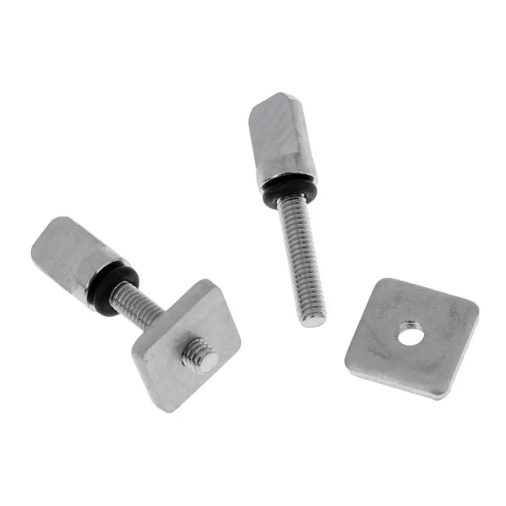 2 Sets Stainless Steel Surf Thumb Fin Screw for Longboard Surfing Board Fin Screws Replacement Kit Surfing Accessories