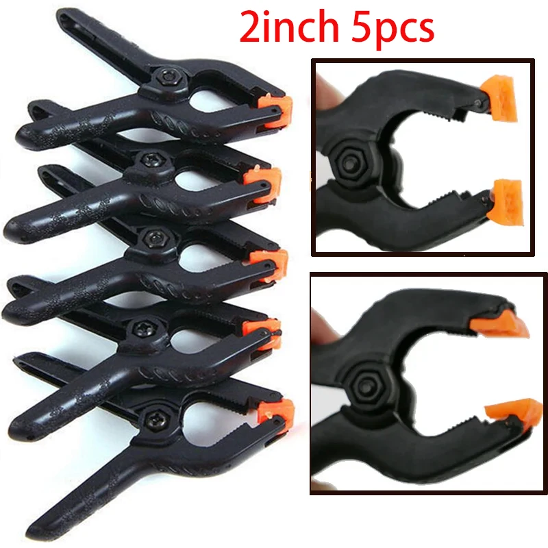 A-clip 5PCS/Set Hand Tools Hard Plastic Spring Clip Woodworking DIY Model Making Bonding Grip 2'' Toggle Clamps Clips Supplies