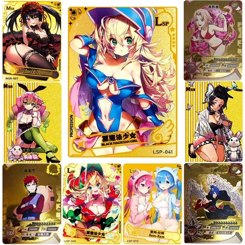 DIY Goddess card Metal card Rem Dark Magician Girl Tokisaki Kurumi Anime characters collection card Cartoon toys Christmas gift