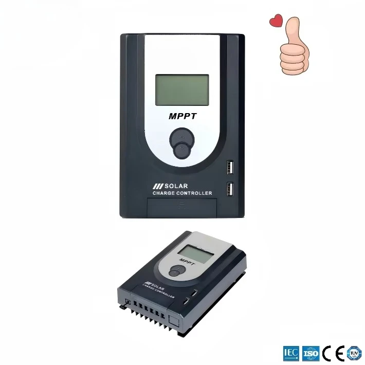 20A MPPT Solar Charge Controller 12V 24V Auto 60V PV Input 195W 390W with Built in Bluetooth for Home Off Grid