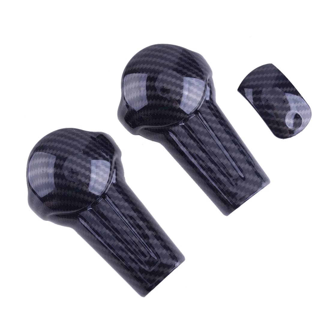 

3Pcs Black Carbon Fiber Style Plastic Car Interior Gear Shift Knob Head Cover Trim Fit for Ford Mustang 2015-2017 2018 2019 2020