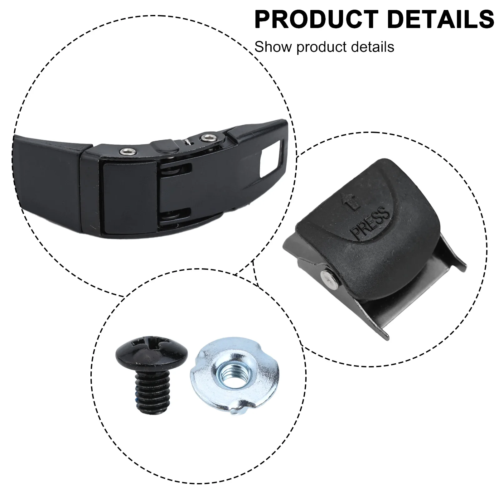 High Quality Roller Skating Inline Skate Strap Clips Nut PP Material Buckle Fits Most Skates Inline Skate 16pcs/2 Set