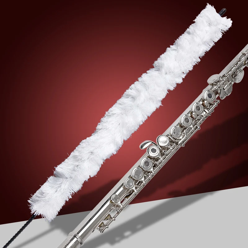 Flute Cleaning Brush, White and Colored Cotton Thread Inner Cleaning Brush, Suitable for Flute and Woodwind Instrument Accessories