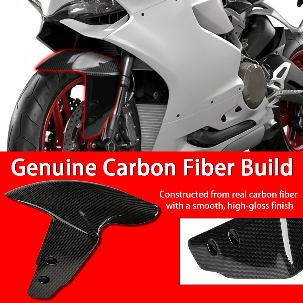 

100% Real Carbon Fiber Motorcycle Accessories Front Mudguard Suitable Fit For Ducati 899 959 1199 1299 Panigale R/S Fender Plate