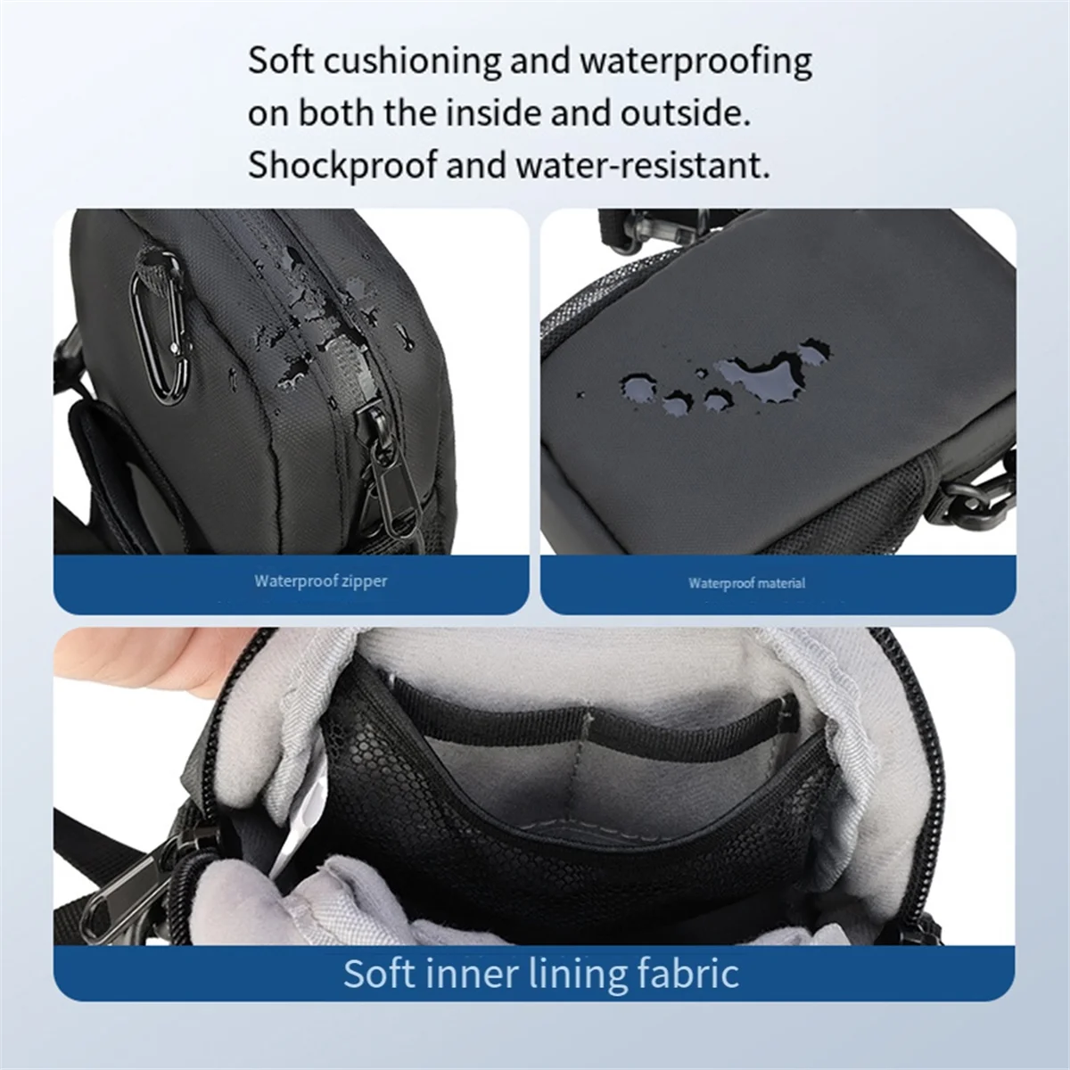 2025+ For Pocket 3 Camera Sling Bag Water Travel Case Phone DSLR Photography Accessories