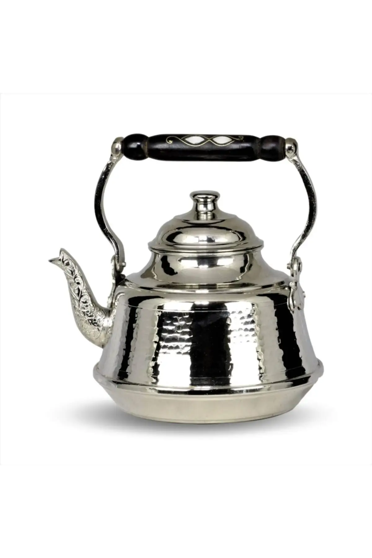 DOLBOVI nickel plated tattoo large linden infuser 1 Mm thickness 2,4 Lt Cooper Tea Pots Handmade