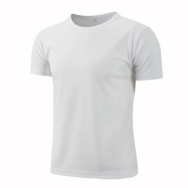 Quick-drying Round Neck Sport T-shirt Gym Jerseys Fitness Shirt Trainer Running T-shirt Men Breathable Sportswear Class Service