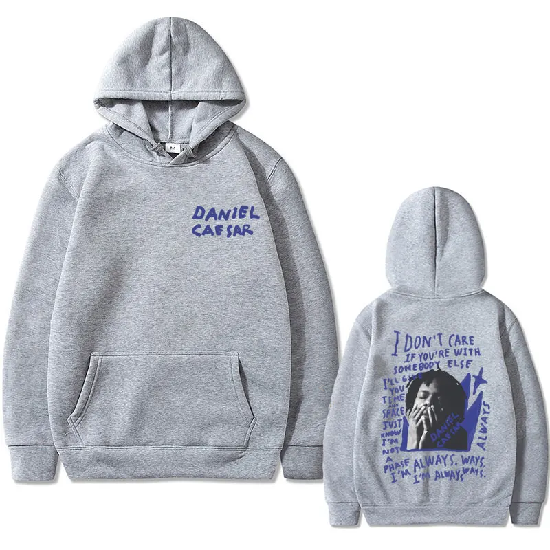 Daniel Caesar Nooit Genoeg Altijd Print Hoodie Mannen Hiphop Mode Oversized Sweatshirt Mannen Casual Fleece Katoenen Hoodies