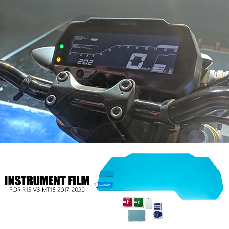 

For YAMAHA R15 V3 MT15 Dashboard Film MT-15 YZF-R125 MT-125 2017-2020 Motorcycle Instrument Cluster Scratch Screen Protection