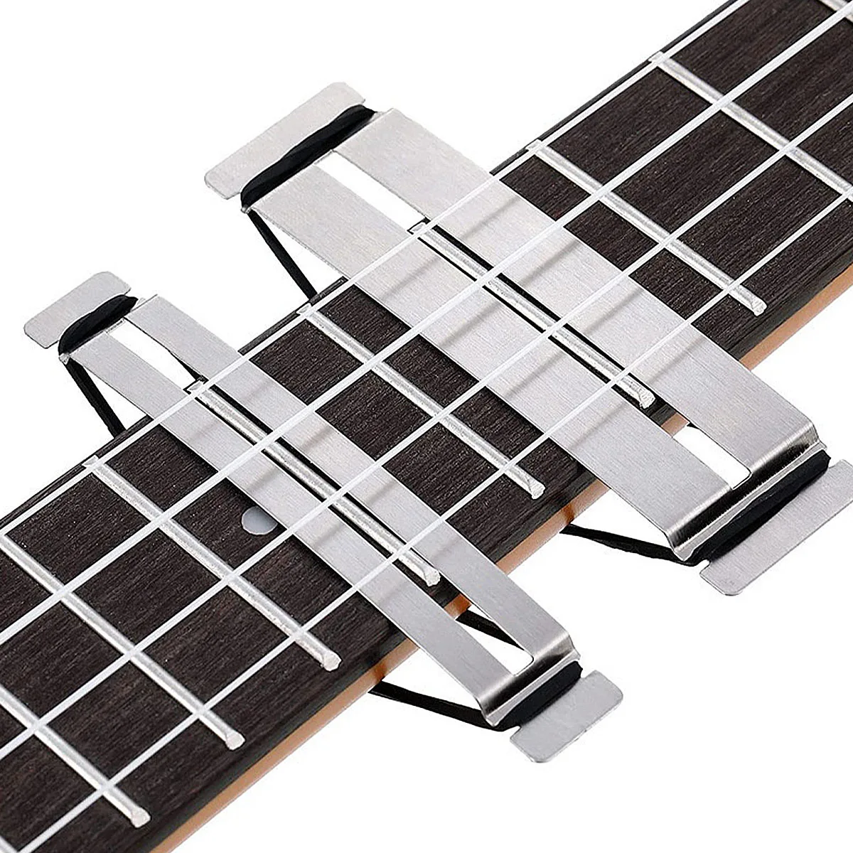 Miwayer Gitarren-Bundpolier-Schutzset – 6 Edelstahl-Griffbrettschutz (3 große & 3 kleine) + 12 Gummibänder für Gitarrenbauer-Werkzeug – Detail 9